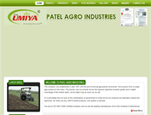 Tablet Screenshot of patelagroindustries.com